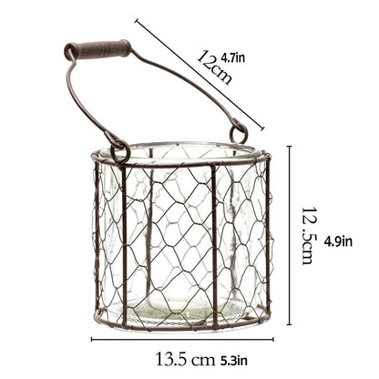 WAOCEO Candlestick Holders Iron Glass Retro Candlestick Decoration Table Romantic Home Candlelight Dinner French Wedding Props Candle Holders