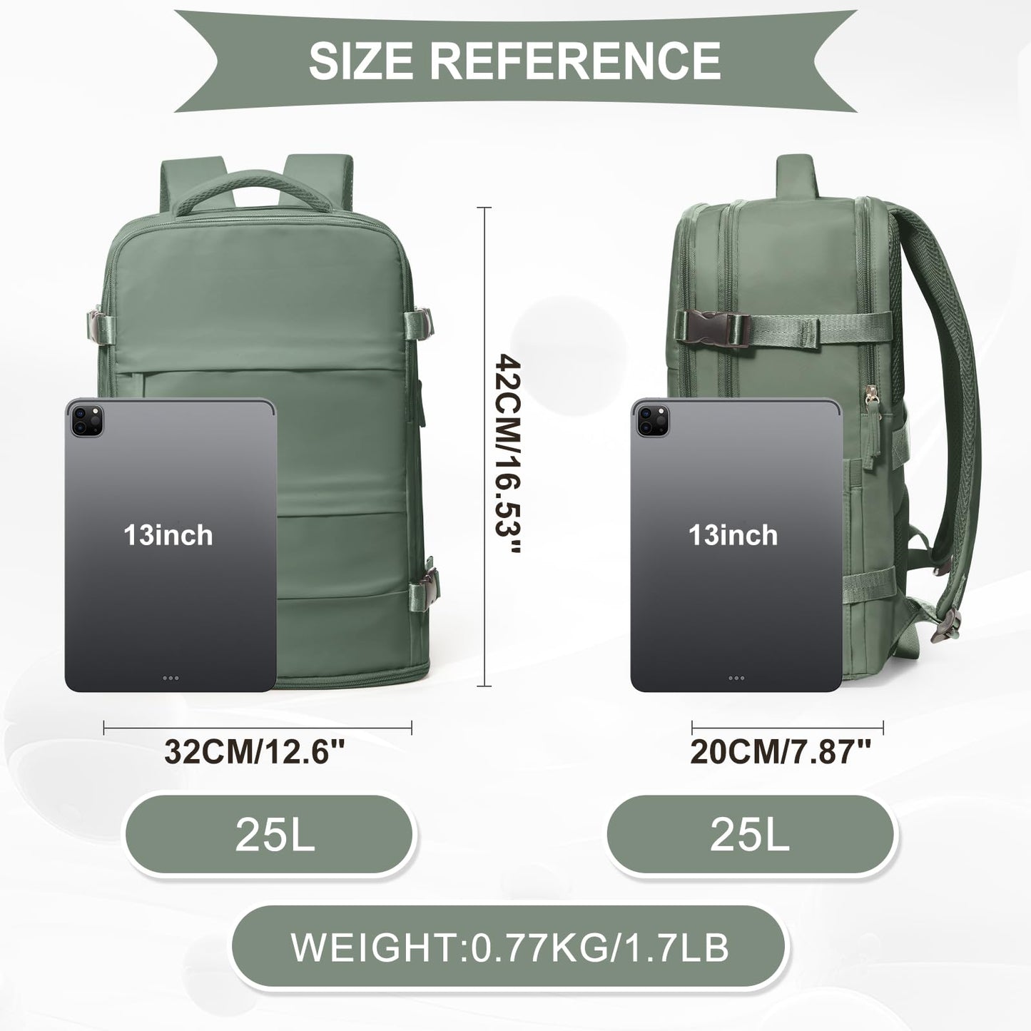 coowoz Travel Backpack Carry On for Women Man Gym Backpacks with Laptop Compartment Mochila de Viaje Teacher Personal Item Backpack Airplane Accessories Must Haves Grey Small