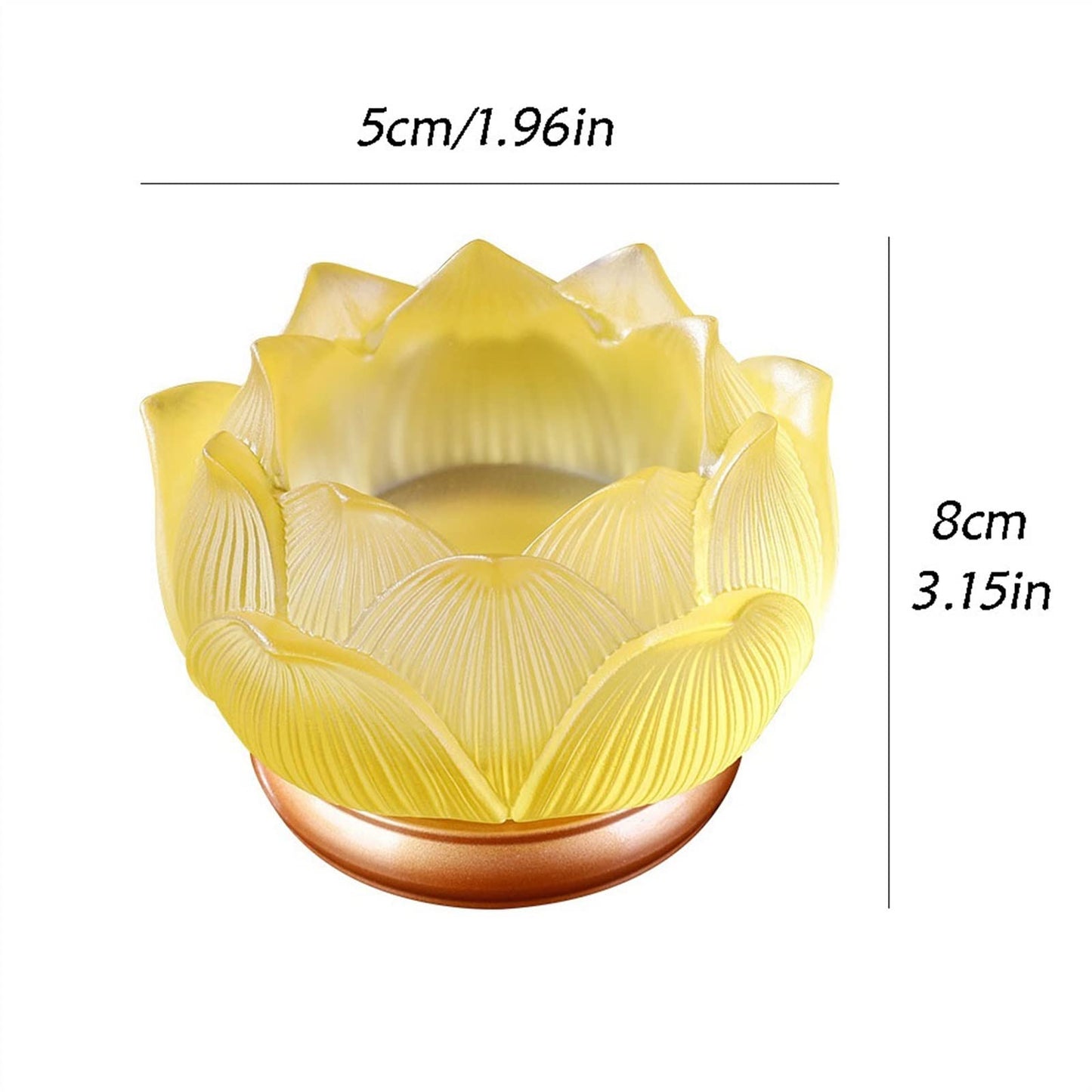 DINBOZ26X Desk Clock Glazed Lotus Candlestick Household Decoration Ornaments Candle Holder Offering Lamp Alarm Clock for Bedroom(White)