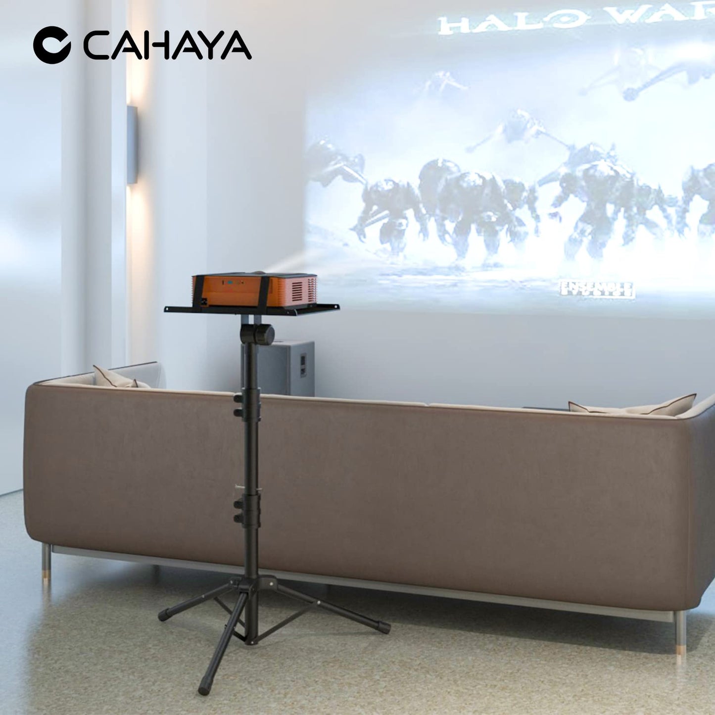 CAHAYA Projector Stand Tripod Adjustable - Stable for Tablets Phones Book Height 26" to 51.5" Multifunctional Laptop DJ Rack Stand Portable for Outdoor Movies CPS0331