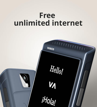 Vasco Translator Q1 | AI Voice Cloning Language Translator Device | 113 Languages | Free Lifetime Internet in Nearly 200 Countries | Scarlet Pulse