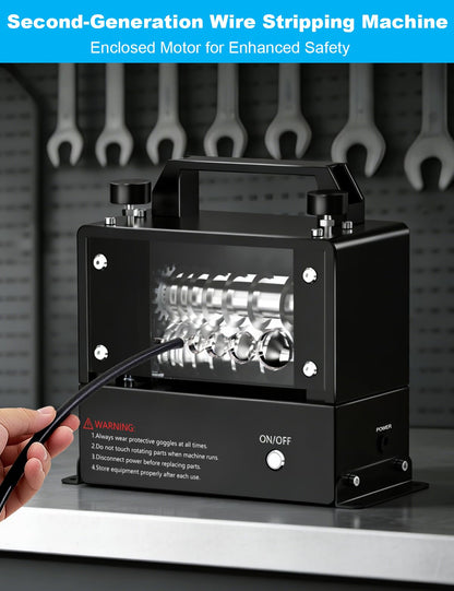 Automatic Wire Stripper Machine, Copper Wire Stripping Machine, Wire Strippers Electrical for 0.06'' - 0.984'' Copper Wire, 70 feet/minute High-Speed Electric Wire Stripper, Easy to Use and Safe