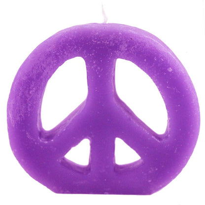 Candlestock Handmade Colorful Peace Sign Candle - Red - Yellow - Green - Blue - Lavender - Pink (Green)