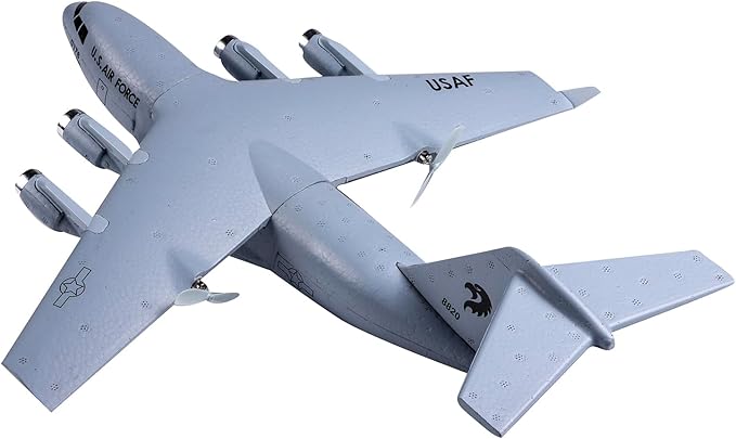 RTF RC Plane 2.4Ghz 2 Channels Airplane Navy Blue C17 Globemaster III Aircraft Easy to Fly RC Toy