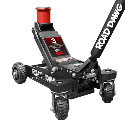 Road DAWG 3 Ton Aluminum Big Wheel Off-Road Floor Jack - Heavy Duty Hydraulic Lift for Trucks, SUVs & ATVs, 6000LBS Capacity, Professional Portable Jack