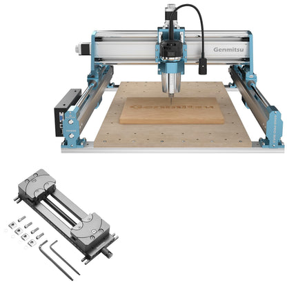 SainSmart Genmitsu 4040-PRO MAX CNC Router + Fractal Vise with 100° Adjustable Jaw for Irregular Shape, 120mm Clamping Range