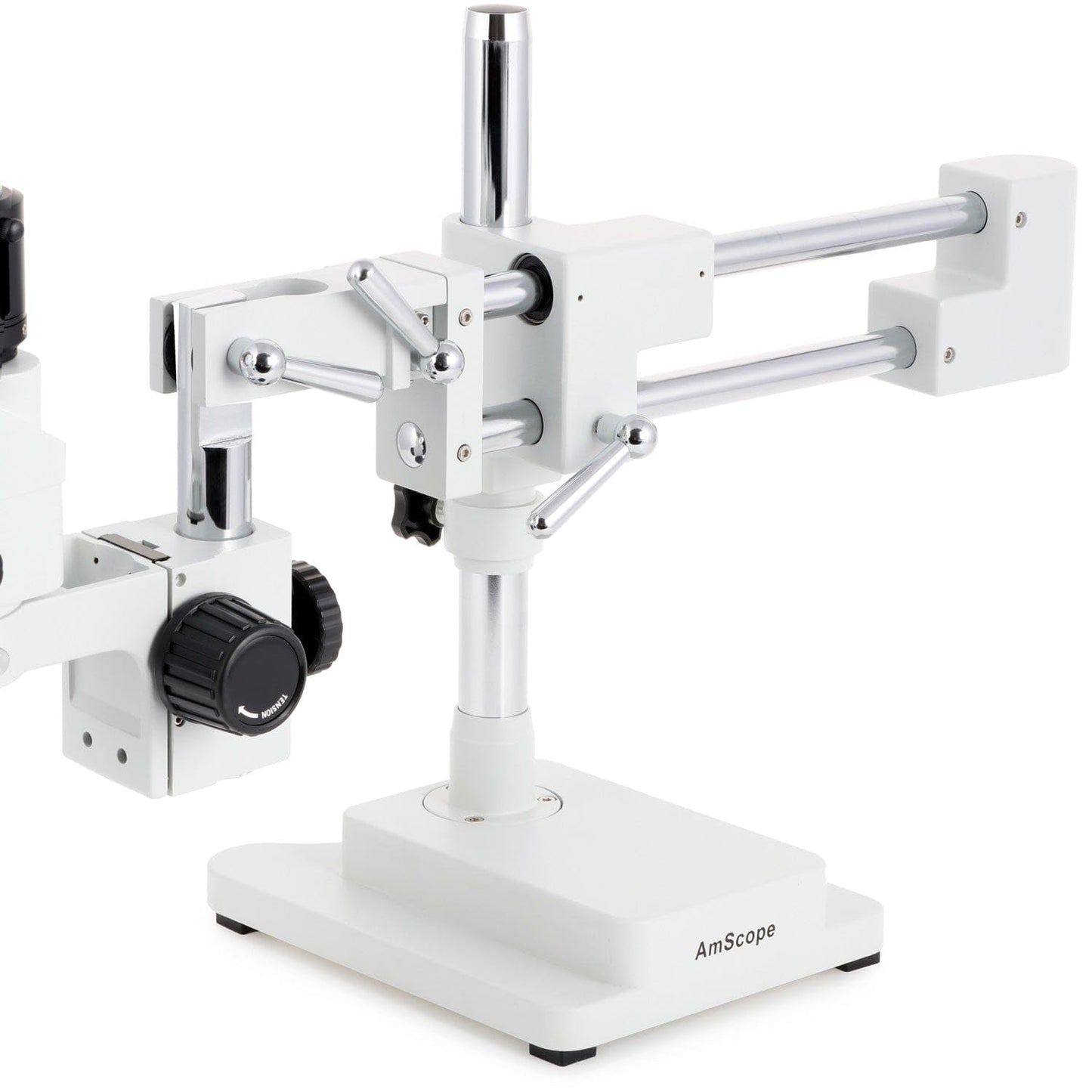 AmScope SM-3T-54S-5M Digital Professional Trinocular Stereo Zoom Microscope, WH10x Eyepieces, 7X-45X Magnification, 0.7X-4.5X Zoom Objective, 54-Bulb LED Light, Single-Arm Boom Stand, 110V-240V, Includes 5MP Camera with Reduction Lens and Software