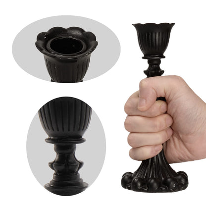 Candle Stick Candle Holder Set - Black Christmas Candlestick Holder Modern Baroque Home Decor for Coffee Table for Kwanzaa Easter Centerpiece Dinning Room Wedding Set of 3 Guichifun