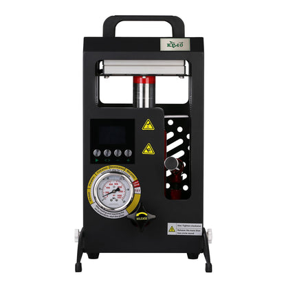 10 Tons Heat Press Machine with 5.5" X 5.5" Dual Heated Plates Manual Press with LCD Digital Display Screen & Precise Pressure Gauge 110V/220V