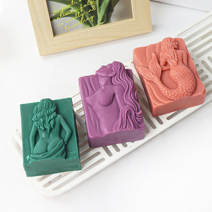 Sunch Craft Silicone Soap Mold Sexy Lady Back Candle Mould Chocolate Resin Mold Soap Making Mold (A)