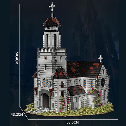 Medieval Cathedral Architecture Building Blocks Set MOC Castle Series Modular Church Model Collectible Display Creative Ornament for Adults and Teens (6172PCS)