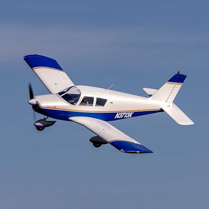 E-flite RC Airplane Cherokee 1.3M Blue BNF Basic AS3X and Safe Select EFL05450