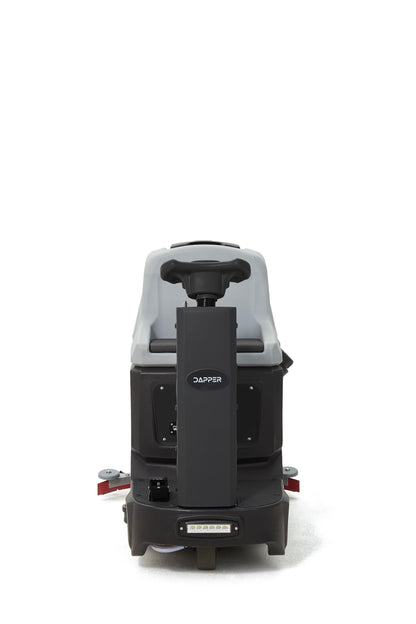 Battery Powered Ride-On Commercial Floor Scrubber Machine, 22" Brush, 31.5" Squeegee Width, 19 gal Solution Tank, 20 gal Recovery Tank, 5 hr Use 7 hr Charge, 200 RPM, 48,400 Sqft/H, Batteries Included