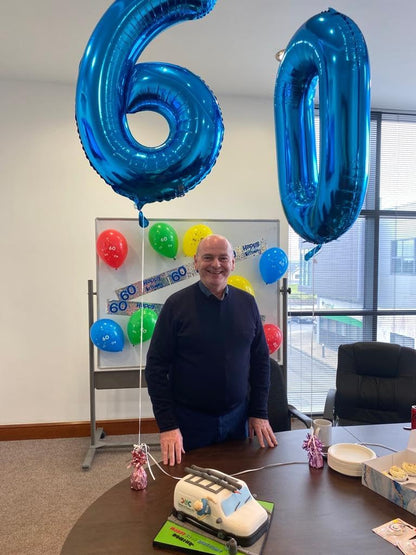 Metallic Blue Number 3 Balloon - 40 Inch 3rd Birthday Celebration Decor for Kids & Adults