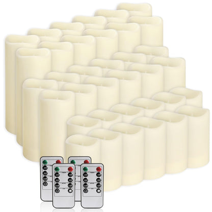 fclayvts 36-Pack LED Flameless Candles with Remote Control - Perfect for Home, Parties, and Special Occasions - Create a Magical Ambiance Effortlessly(Three Sizes)