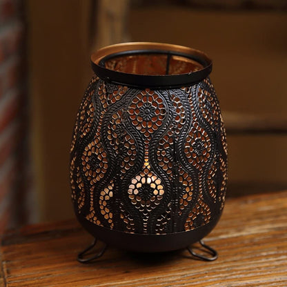 Candlestick Holders Pattern Wrought Iron Candle Holder Country House Table Decoration Candle Holder Wedding Wind Lamp Candle Holder Candle Holders