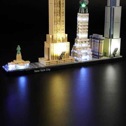 Lightailing Light Set for (Architecture New York City) Building Blocks Model - Led Light kit Compatible with Lego 21028(NOT Included The Model)