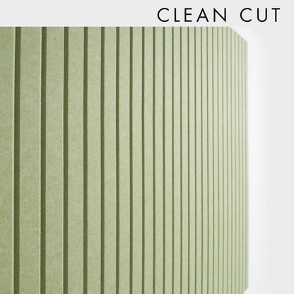 VIVELDA Felt Bulletin Board Tiles 48"x36" - 12-Pack Cork Board Alternative, Oeko-TEX Certified, NRC 0.95 Acoustic Wall Panels, Damage-Free Adhesive, Slatted Design, Home Office & Classroom (Avocado)
