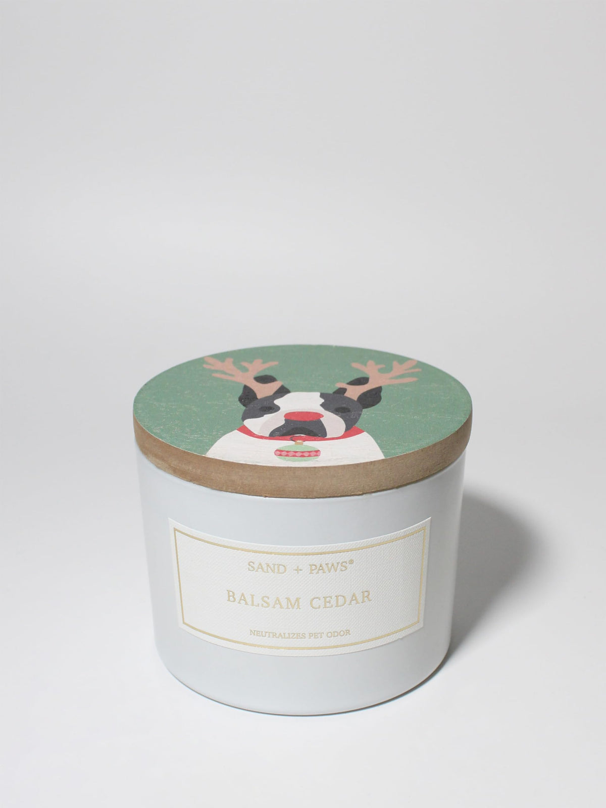 Sand + Paws Scented Candle -Balsam Cedar- Luxurious Air Freshening Jar Candles Neutralize pet Odors and Enhance Home décor – 100% Cotton Lead-Free Wicks - 12 oz