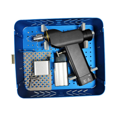 Caphstion Electric Cannulated Drill Micro Hollow Drill Machine Veterinary Mini Bone Orthopedic Tool, Sterilization Box