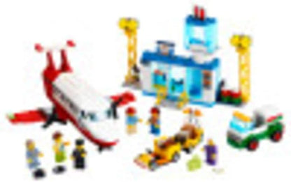 LEGO City Central Airport 60261 Building Toy with Passenger Charter Plane Airport Building Fuel Tanker Baggage Truck Cargo and 6 Minifigures Great Gift for Kids (286 Pieces)