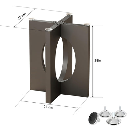 FUSHIAIPTC Heavy Duty Dining Table Base, 30 Inch Metal Leg, Modern Reinforced Steel Office Base, Glass, Wood and Marble Table Tops are All Adaptable