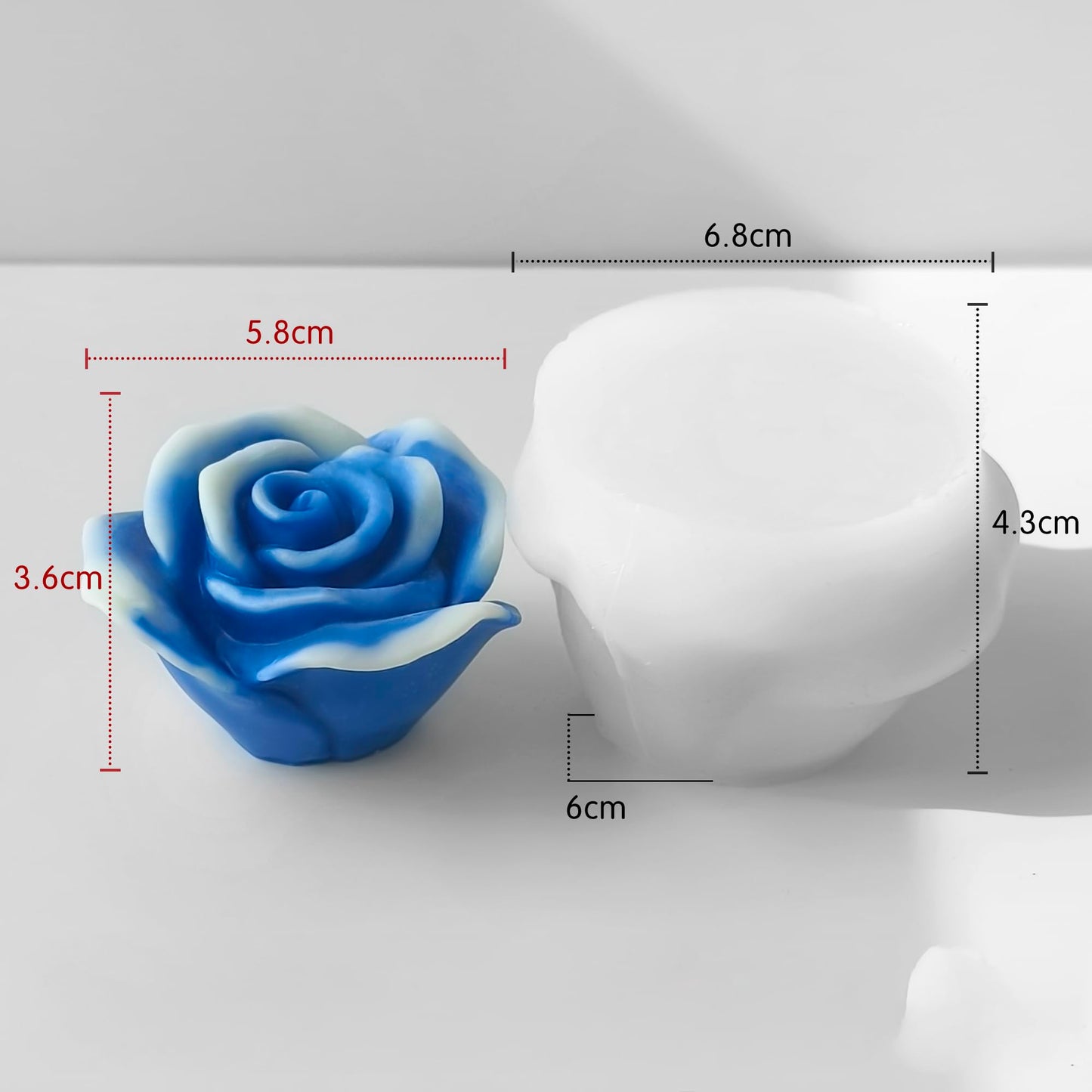 2 Pack Tulip Flower Mold - Succulent Flower - Silicone Resin Casting Molds for Candle & Resin & Soap Craft Supplies