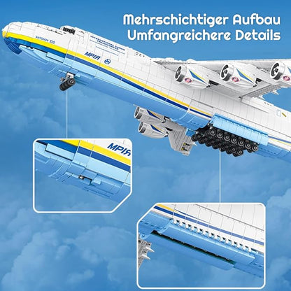 An-225 Large Transport Aircraft Building Blocks Set MOC Airplane Model Building KitsWW2 History Military Fan Model Collection Toys Gifts and Adult 5350 PCS