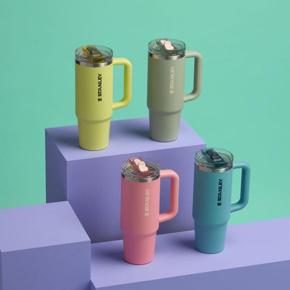 STANLEY Quencher ProTour Flip Straw Tumbler with Leakproof Lid 30 oz | Built-In Straw and Handle | Cup Holder Compatible for Travel | Insulated Stainless Steel Cup | BPA-Free | Lichen