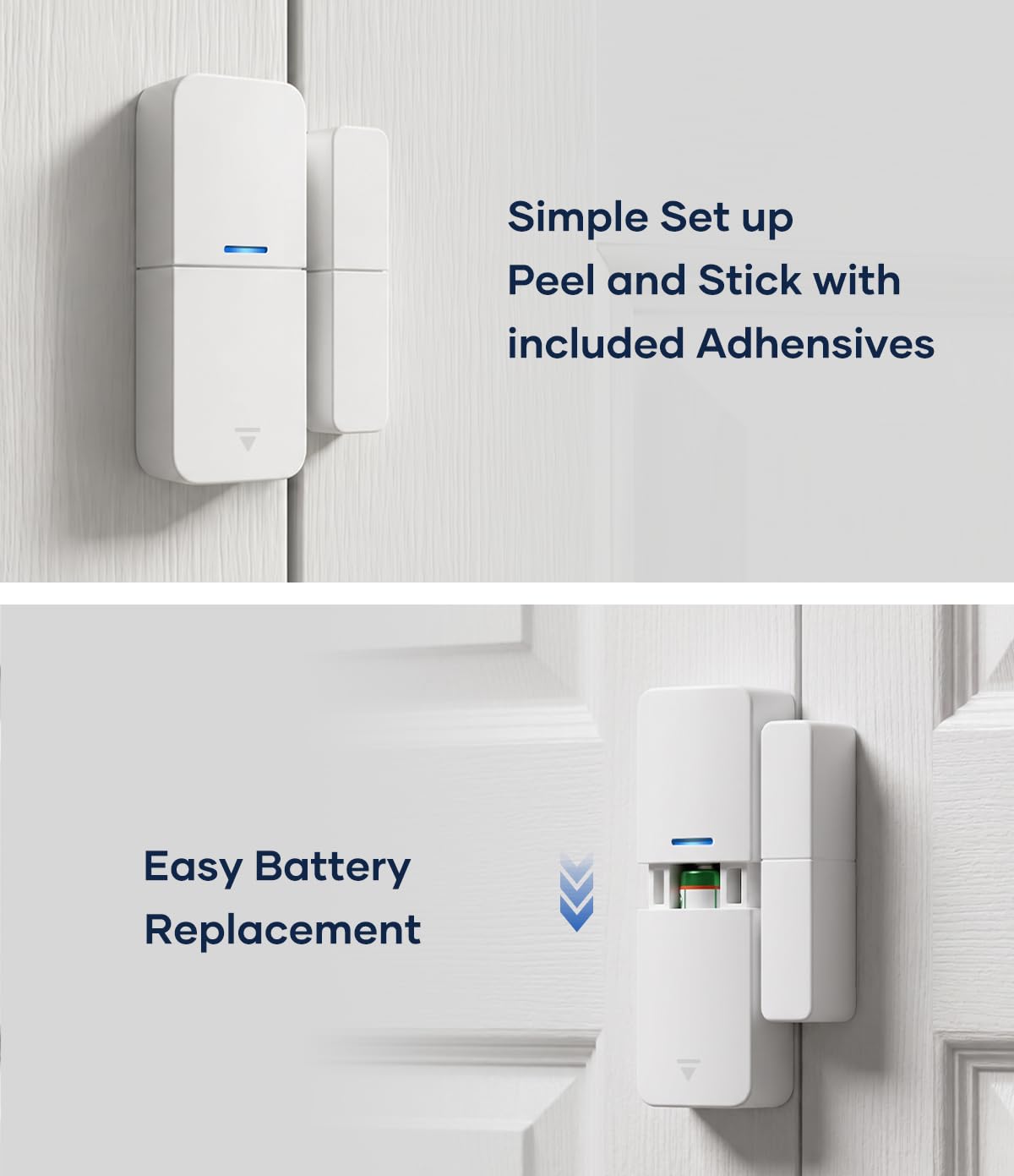 WiFi Door Alarm System, Wireless DIY Smart Home Security System, with Phone APP Alert, 8 Pieces-Kit (Alarm Siren, Door Window Sensor, Remote), Compatible with Alexa, for House, Apartment by tolviviov