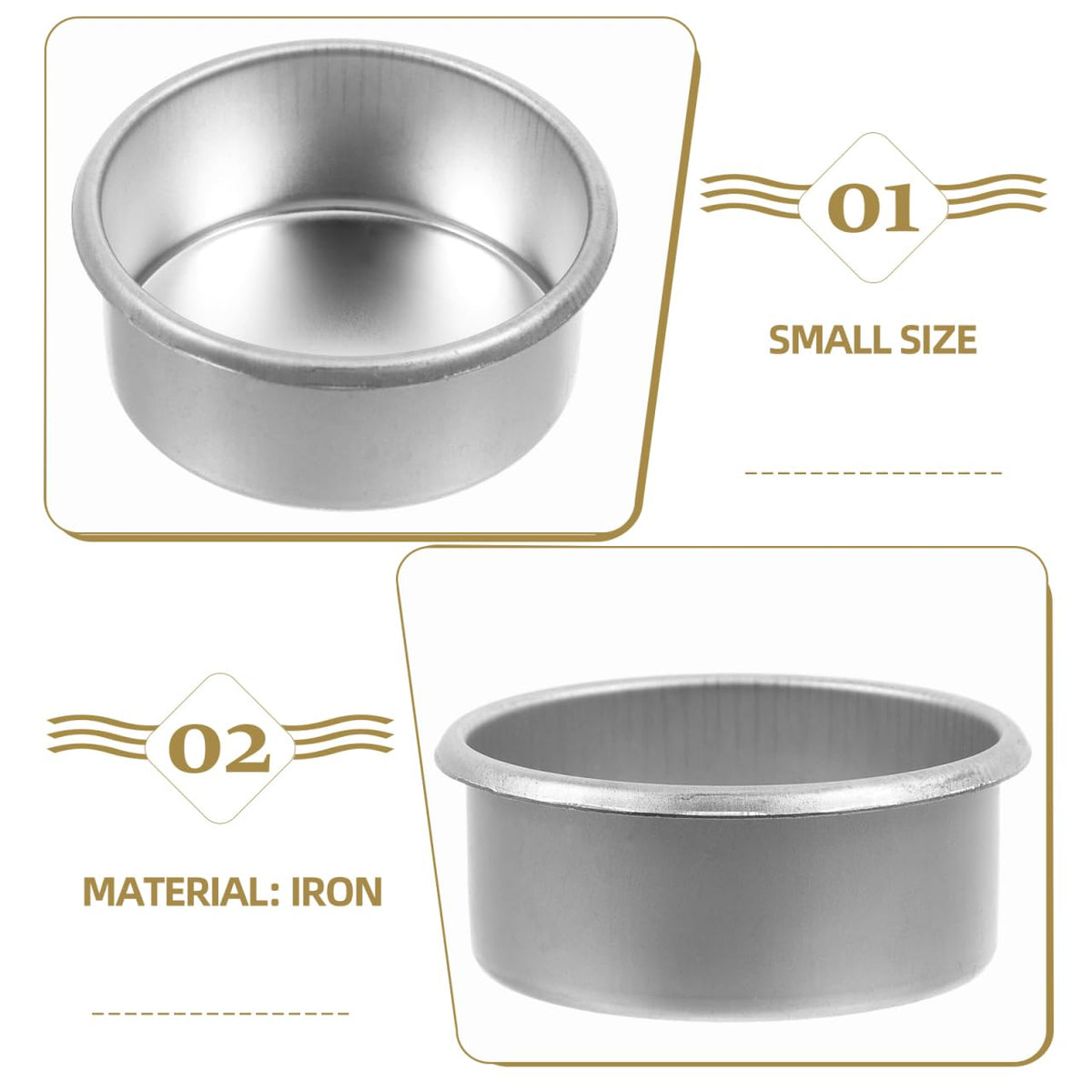 DOITOOL 20Pcs Metal Tealight Cups Round Tea Light Tins Cups DIY Empty Candle Jars Decorative Candleholder for Christmas Wedding Table Decoration