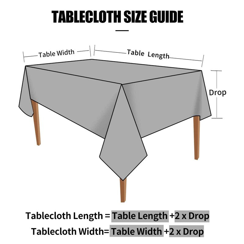 Smiry Rectangle Table Cloth, Waterproof Heavy Duty Vinyl Tablecloths, Wipeable Washable Table Cover for Kitchen and Dining Room (Grey, 60" X 102")
