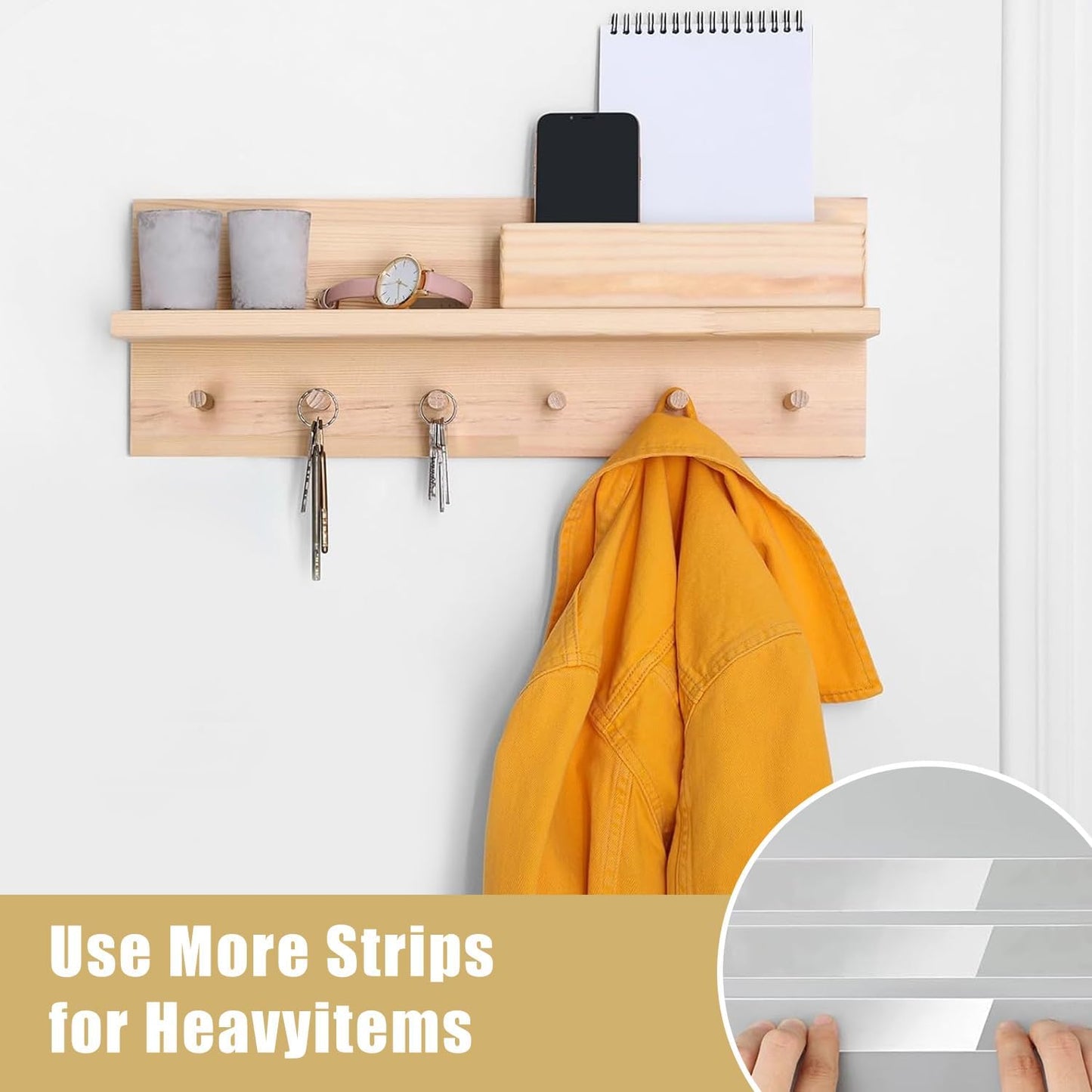 Double Sided Heavy Duty Extra Strong Adhesive Tape -Indoor/Outdoor General Purpose Nano Tape for Securing Picture Frames, Carpets. - Reusable and Without Leaving Adhesive Marks (1.18 inches x 10 feet)