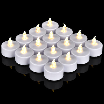 Paichi Flameless Tea Lights Candles, LED Battery Operated Electric Votive Fake Candles Realistic Flickering and 200+ Hours Long Lasting Bright for Celebrations Festivals (150 Pack, White)