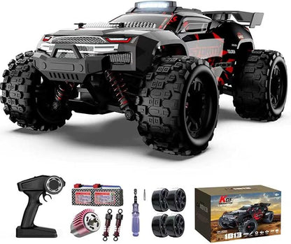 KGF 1:18 Scale All Terrain RC Cars 40km/h High Speed Remote Control Car 2.4Ghz RC Car Toys Gifts for Kids and Adults 4WD Electric Vehicle with 2 Rechargeable Batteries Off Road Monster Truck