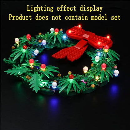 LED Light Kit Compatible with Lego Christmas Wreath 2-in-1 - Lighting Set for Lego 40426 Building Model (Model Set Not Included)