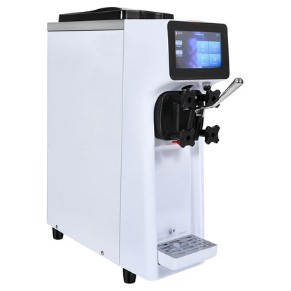 VEVOR Commercial Ice Cream Machine, 1000W Single Flavor Soft Serve Ice Cream Maker, 10.6 QT/H Yield, 4L Hopper & 1.6L Cylinder, Touch Screen, Auto Clean & Pre-Cooling, Countertop Restaurant Snack Bar