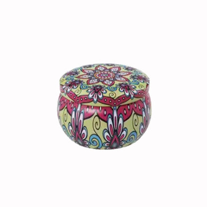 FWJUNHUYC Scented candle tin can drum metal packaging tinplate gift candy scented candle set tin box