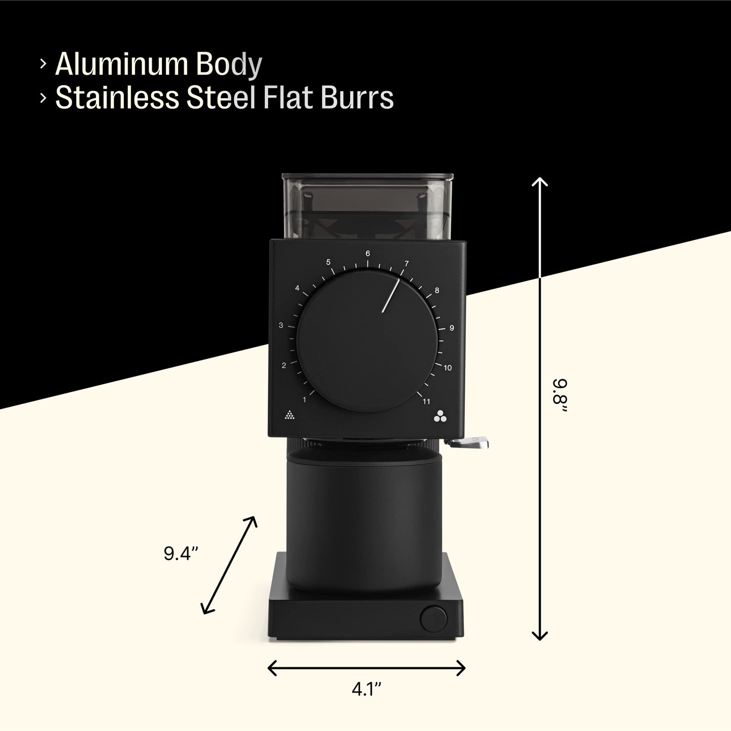 Fellow Ode Gen 2 64mm Flat Burr Coffee Grinder, Single Dose, 31 Grind Settings, Electric, Stainless Steel, Quiet & Anti-Static for Pour Over, French Press & Cold Brew – Matte Black
