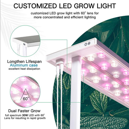 E SUPEREGROW Large Hydroponics Growing System kit with Trellis,Smart Indoor Hydroponic Gardening System with LED Grow Light, Indoor Hydroponic Grow Kit for Tomato,Pepper,Cucumbers(7L,Pump)