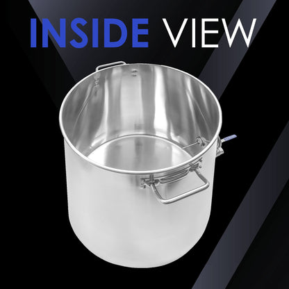 CONCORD Stainless Steel Home Brew Kettle Stock Pot (Weldless Fittings) (30 QT/ 7.5 Gal)