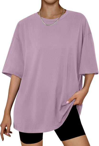 Trendy Queen Womens Oversized Summer T Shirts Plus Size Batwing Cute Casual Tops Short Sleeves Fashion Workout Clothes