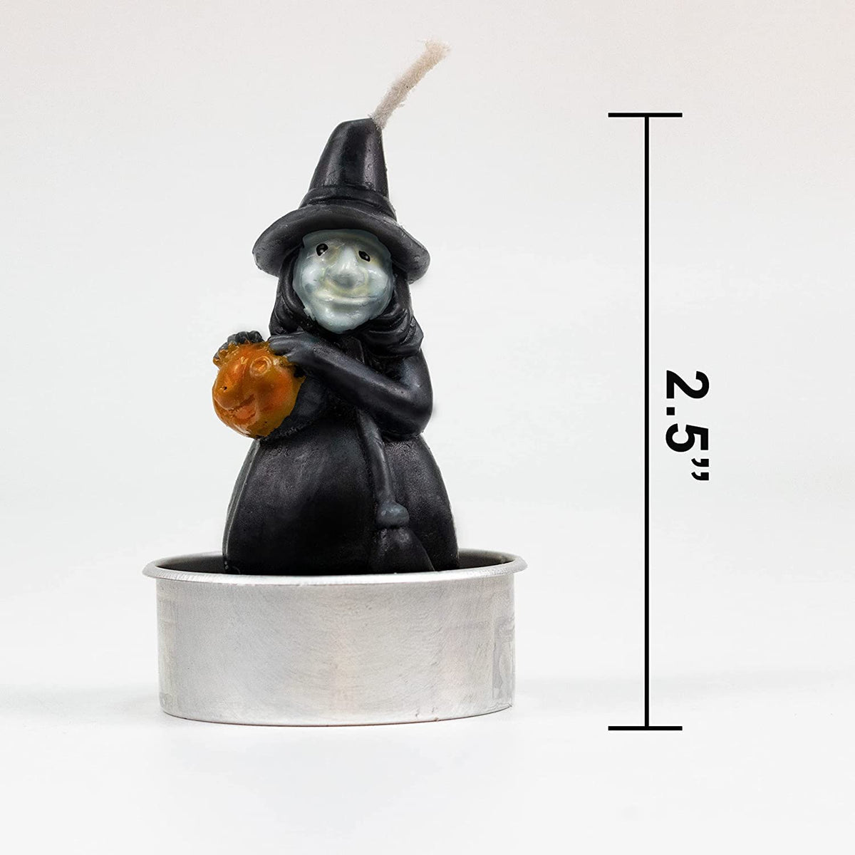 GiftExpress 12 Pcs Halloween Candles 6 Styles, Smokeless Unscented Tealight Candles for Halloween Decoration Party, Ghost, Witch, Skull, Jack O Lantern Pumpkin
