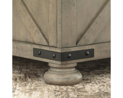 Signature Design by Ashley Aldwin Farmhouse Square Coffee Table with Lift Top for Storage, Grayish Brown