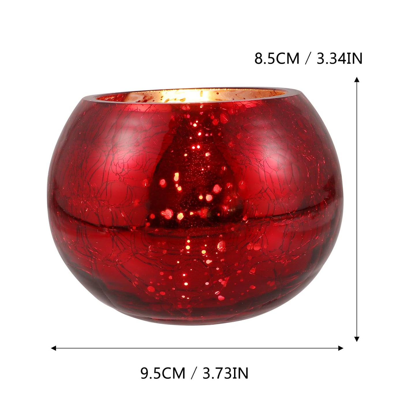 LOEFLIFA Premium Frosted Glass Candle Holder Romantic Red Candle Cup for Valentine's Day Wedding Decor Elegant Table Centerpiece for Home and Party Ambiance