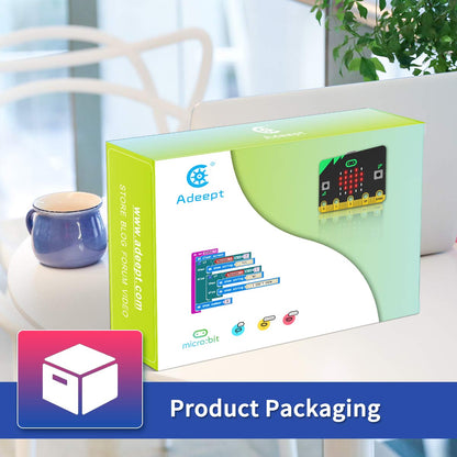 Adeept Sensor Starter Kit for BBC Micro:bit (V2 Included) | Programmable Starter Kit for Micro:bit with 35 Projects PDF Tutorial Book | Expansion Board Included