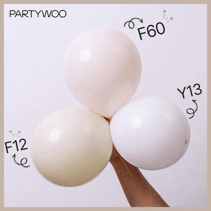 PartyWoo White Balloons 99pcs Different Sizes Pack of 36 18 12 10 5 Inch Matte White Latex Balloon Arch Kit Garland for Wedding Bridal Graduation Baby Shower Birthday Party Decorations White-Y13