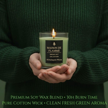 Smoke Odor Eliminating Candle – Himalayan Moss Soy Wax Candle for Kitchen, Apartment & Home Smells, Long Lasting Odor Neutralizing Scented Candle, 150g / 5.3 oz – Maison De Flamme