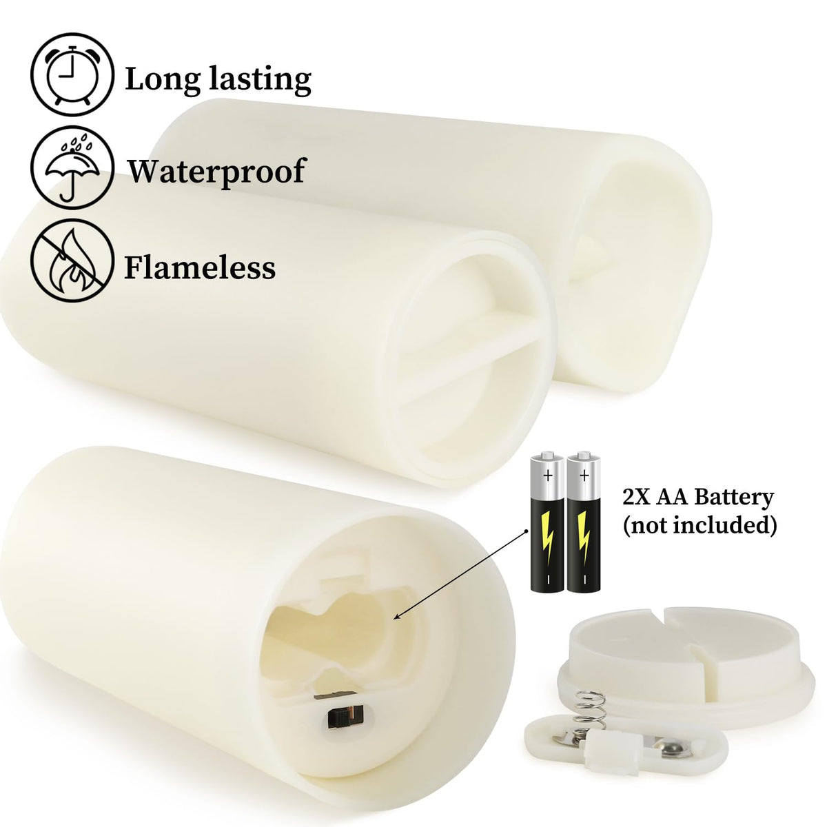 Wfmolcand 96-Pack LED Flameless Candles with Remote Control - Perfect for Home, Parties, and Special Occasions - Create a Magical Ambiance Effortlessly(Three Sizes)