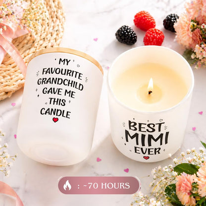Mimi Mothers Day Gifts, Mothers Day Gifts for Mimi, Funny 70 Hours Lavender Candle Soy Wax Grandma Gift from Grandkids, Thoughtful Scented Candle Gift for Grandma on Mother’s Day Birthday Christmas